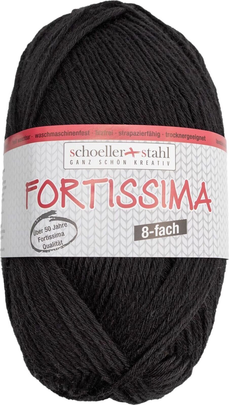 Stickgarn Schoeller + Stahl Fortissima Uni 8-fach 90009-8002 Black Stickgarn
