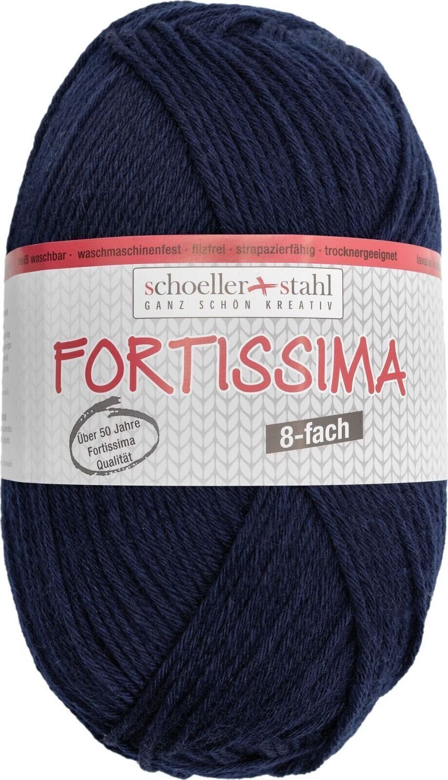 Pletací příze Schoeller + Stahl Fortissima Uni 8-fach 90009-8040 Night Blue Pletací příze
