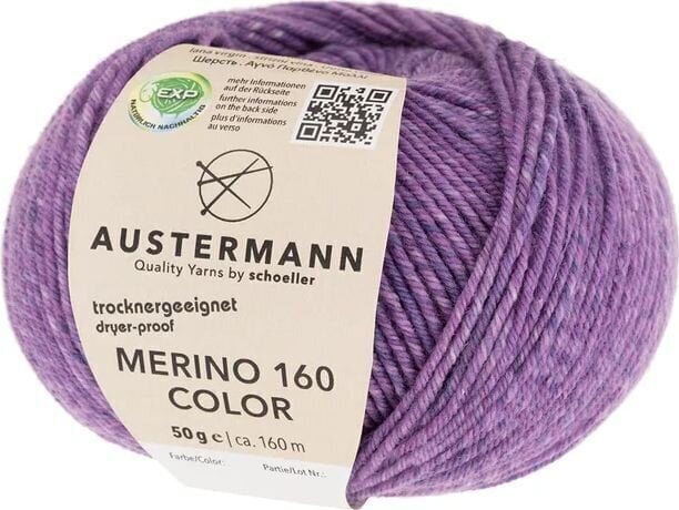 Pređa za pletenje Austermann Merino 160 Color 97611-1219 Lilac Pređa za pletenje