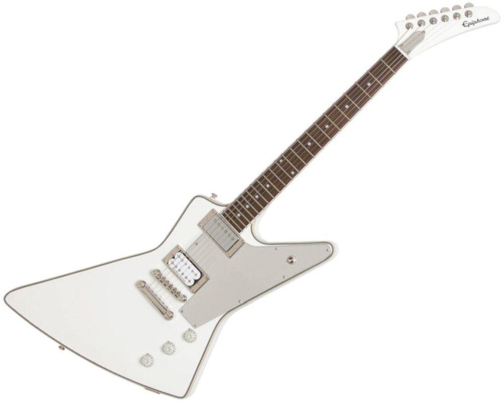 Electric guitar Epiphone Tommy Thayer White Lightning Explorer Outfit