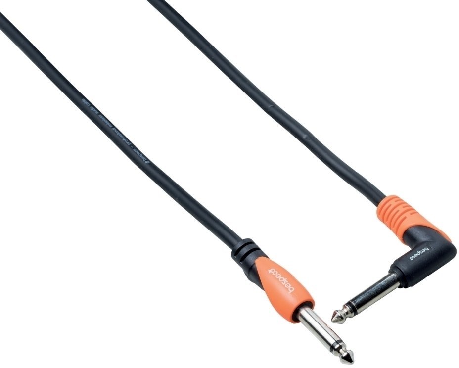 Kabel rozgałęziacz, Patch kabel Bespeco SLPJ100 Czarny 100 cm Prosty - Kątowy