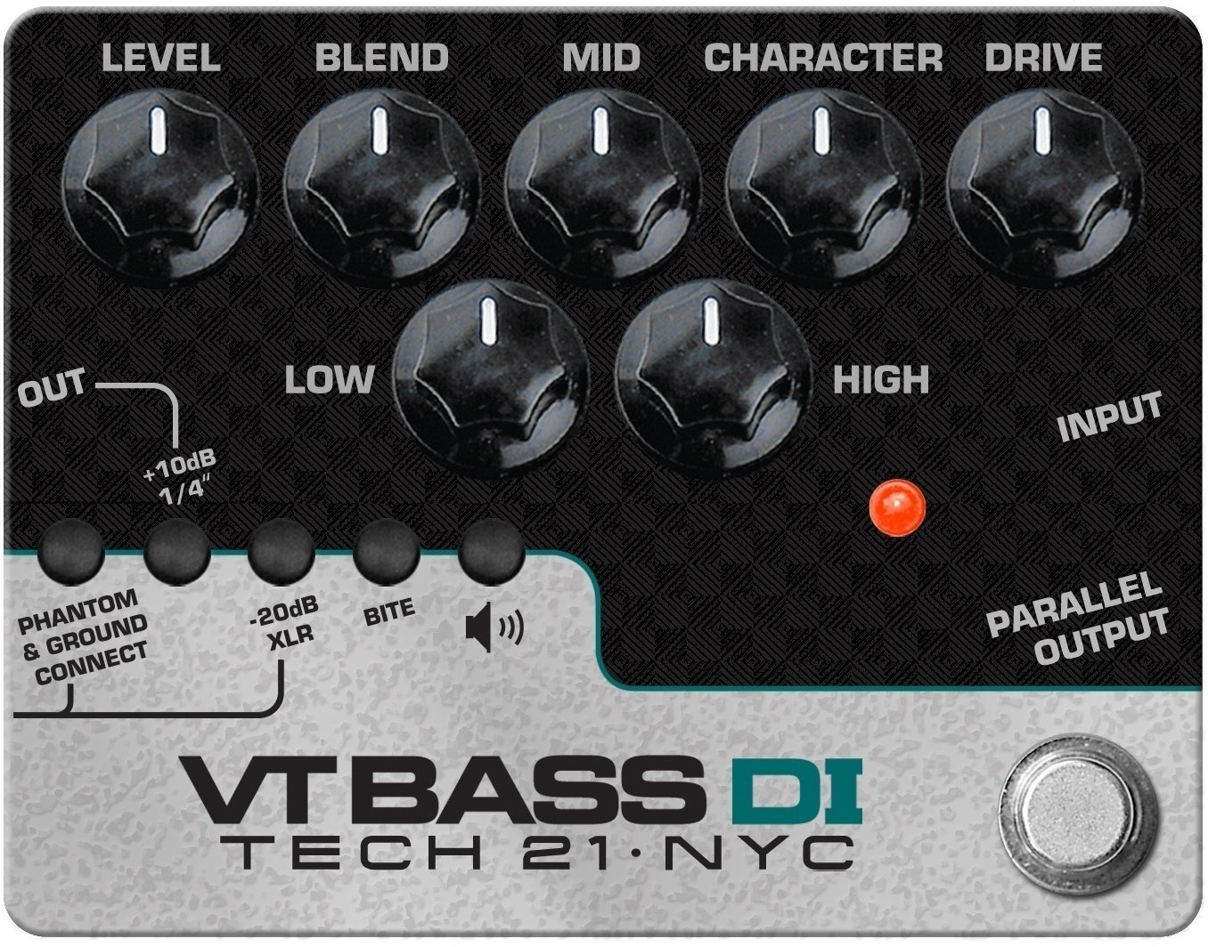 Bassokitaran efektipedaali Tech 21 SansAmp Character Series VT Bass DI