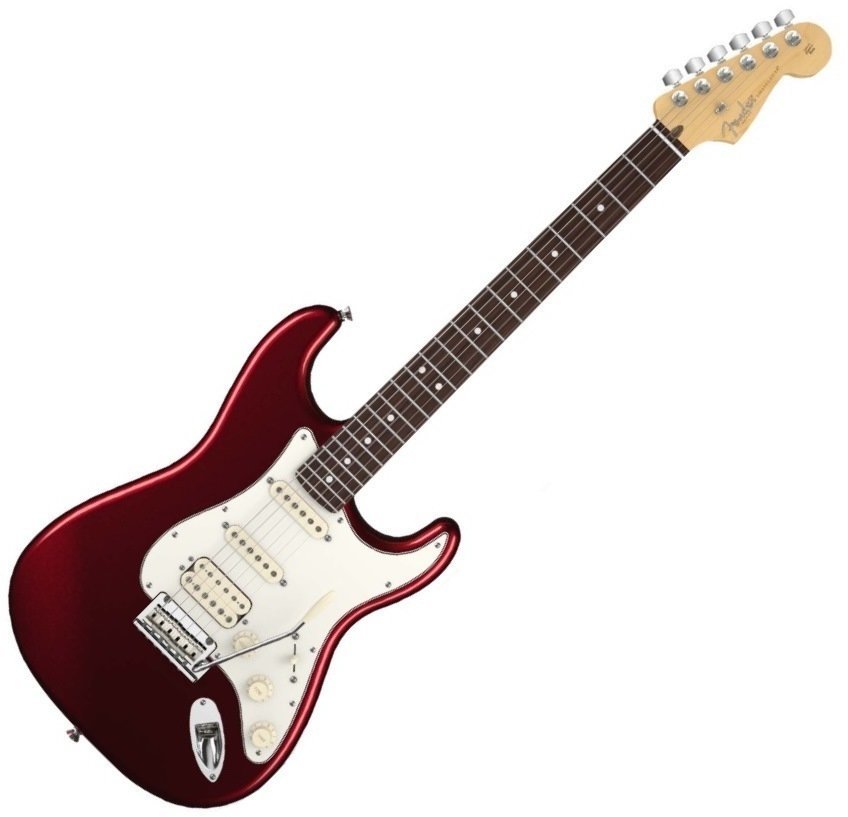 Elektrische gitaar Fender American Standard Stratocaster HSS, RW, Bordeaux Metallic