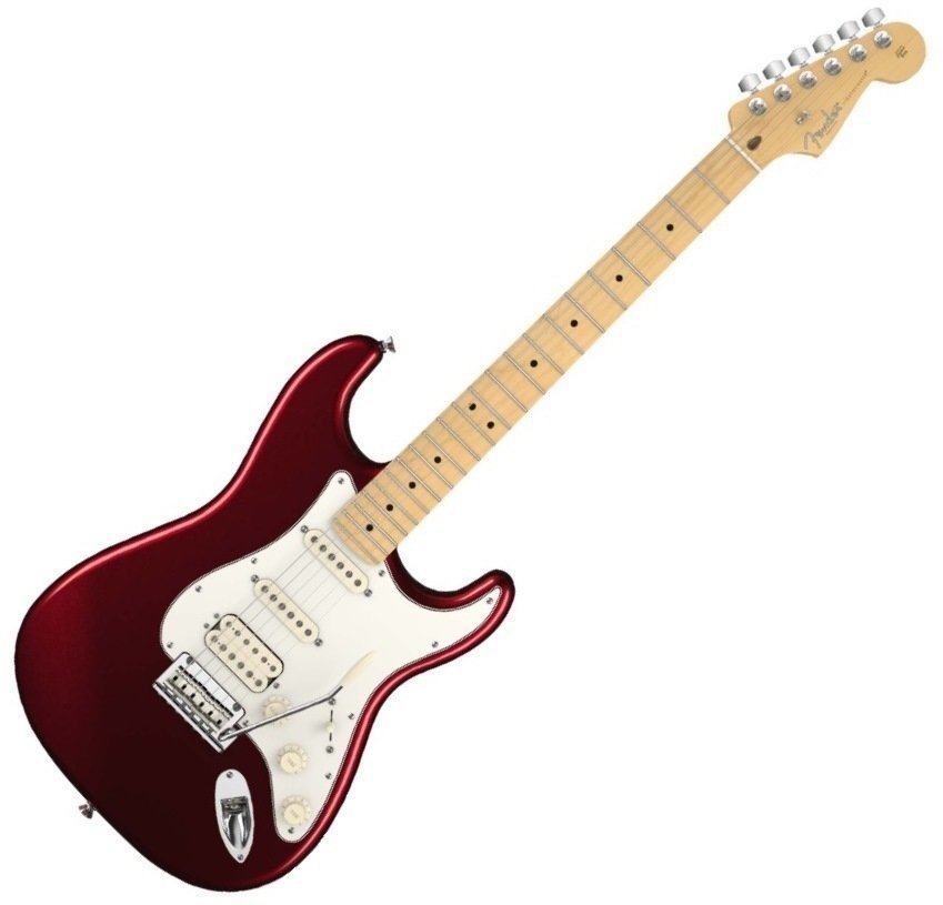 Elektrische gitaar Fender American Standard Stratocaster HSS, Maple, Bordeaux Metallic