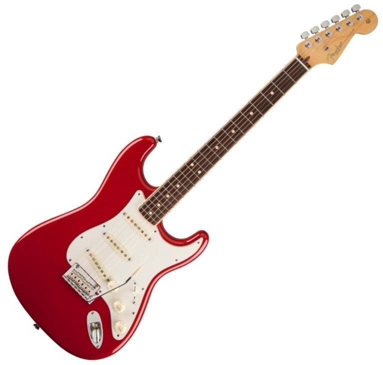 Guitare électrique Fender Limited Edition American Standard Stratocaster Channel Bound, RW, Dakota Red