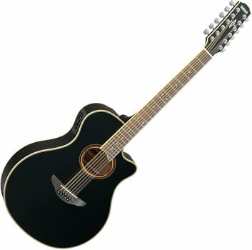 12-strunová elektroakustická gitara Yamaha APX700II-12 Čierna - 1