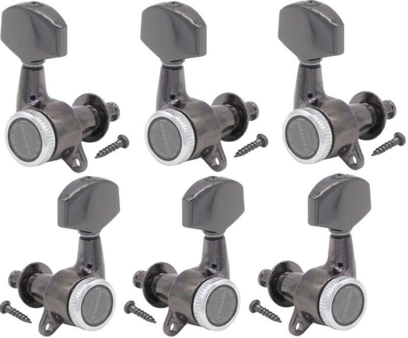 Gitaros derinimo mašinos Gotoh SG381 MG-T 01 3L/3R CK Cosmo Black Gitaros derinimo mašinos (Kaip naujas)