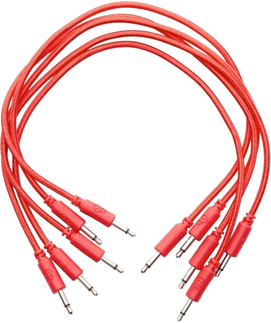 Cablu patch Erica Synths Braided eurorack patch cable 20cm (5pcs, red) 0,2 m Drept - Drept Cablu patch
