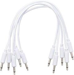 Cablu patch Erica Synths Braided eurorack patch cable 20cm (5pcs, white) 0,2 m Drept - Drept Cablu patch