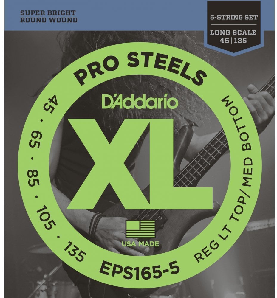 Struny pro 5-strunnou baskytaru D'Addario EPS165-5