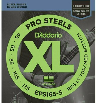 Struny pre 5-strunovú basgitaru D'Addario EPS165-5 - 1