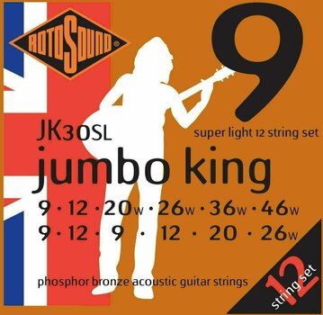 Cordes de guitares acoustiques Rotosound JK30SL Jumbo King - 1