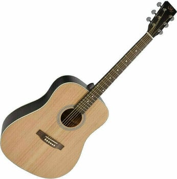 Guitare acoustique SX SD204 Transparent Black - 1