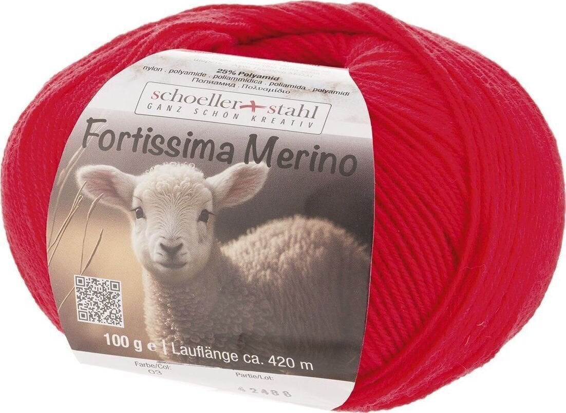 Filati per maglieria Schoeller + Stahl Fortissima Merino 93042-03 Cherry Filati per maglieria