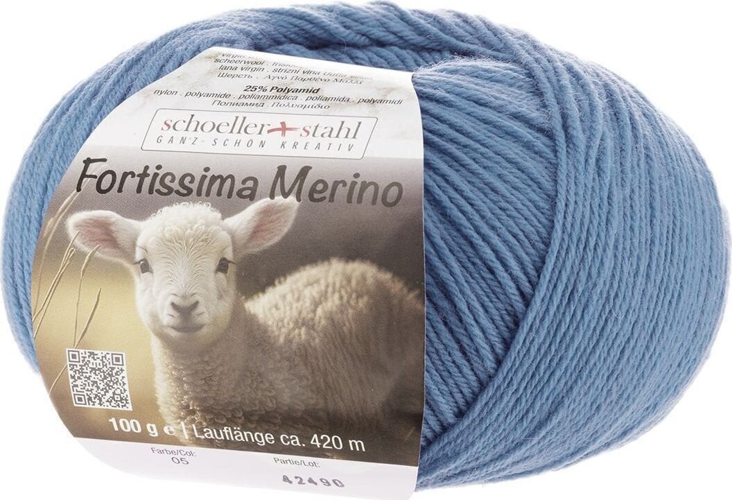 Fire de tricotat Schoeller + Stahl Fortissima Merino 93042-05 Denim Fire de tricotat