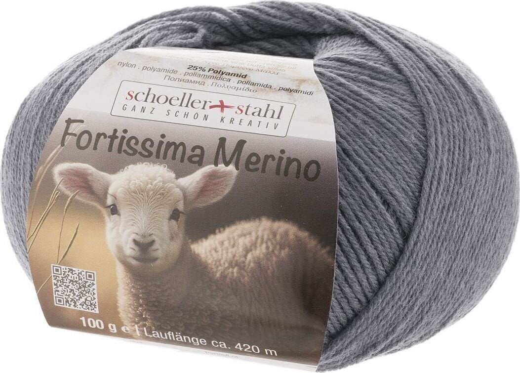 Fire de tricotat Schoeller + Stahl Fortissima Merino 93042-06 Grey Fire de tricotat
