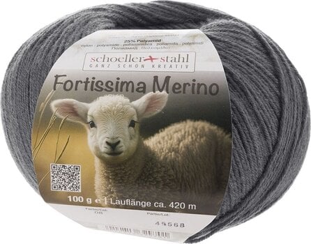 Pređa za pletenje Schoeller + Stahl Fortissima Merino 93042-08 Anthracite Pređa za pletenje - 1