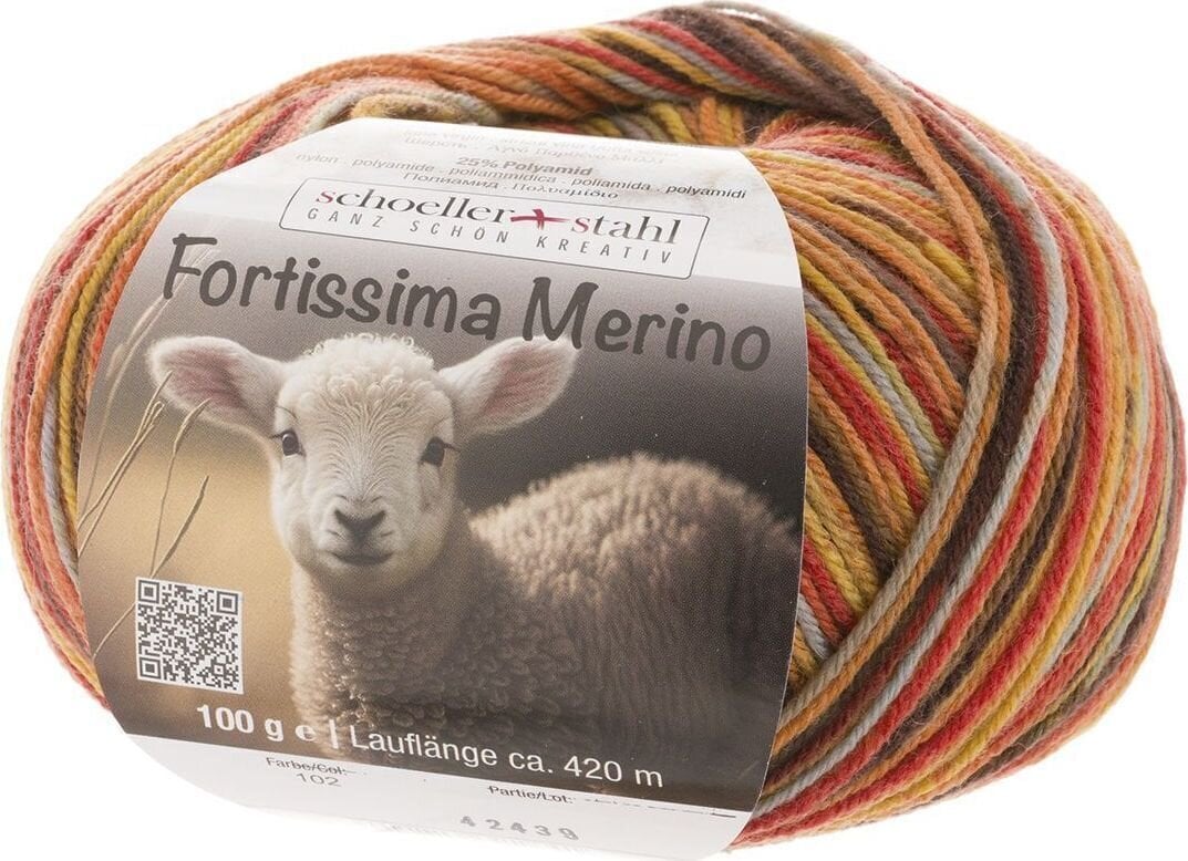 Fire de tricotat Schoeller + Stahl Fortissima Merino 93042-102 Autumn Fire de tricotat