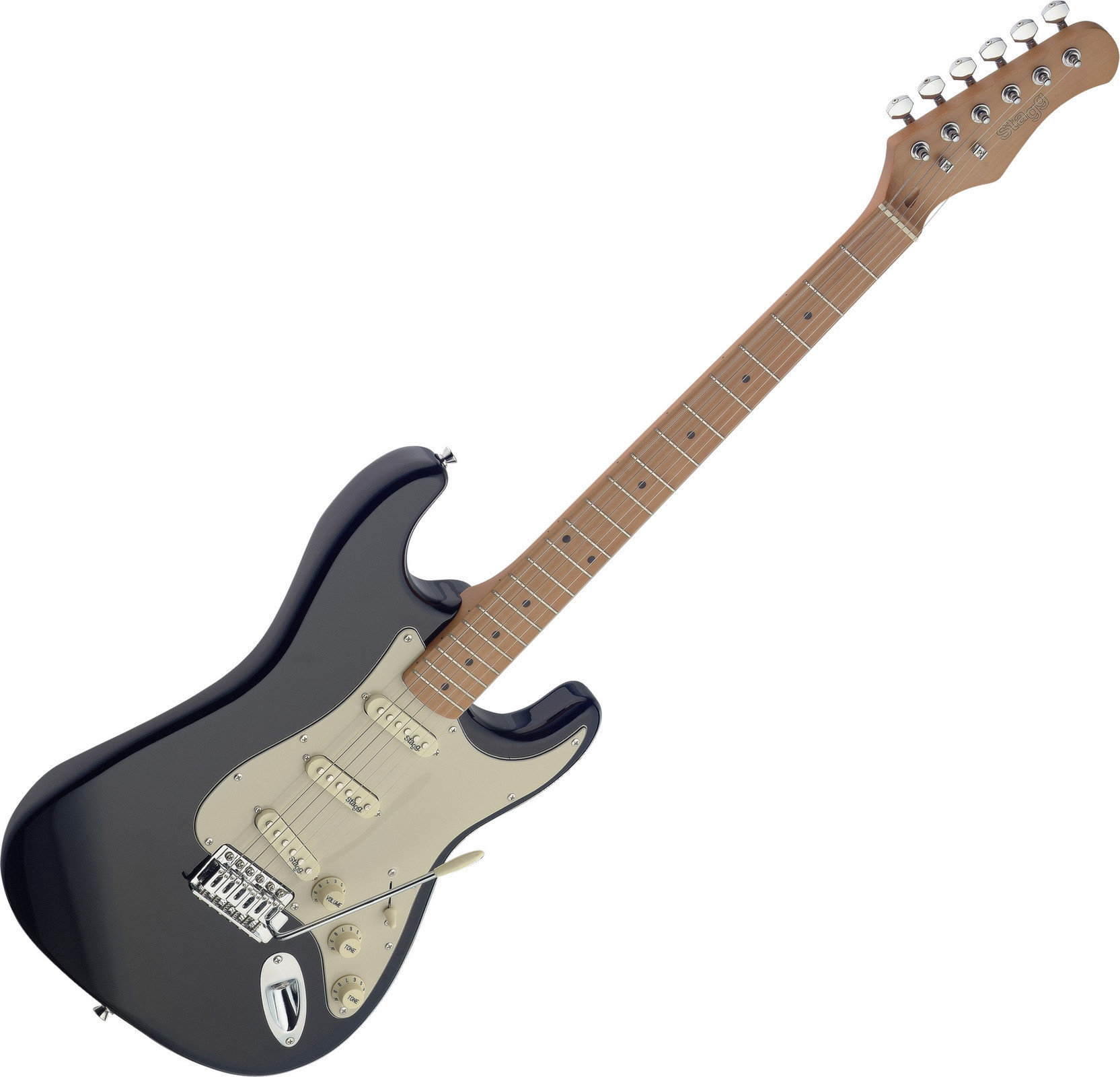 E-Gitarre Stagg SES50M Schwarz