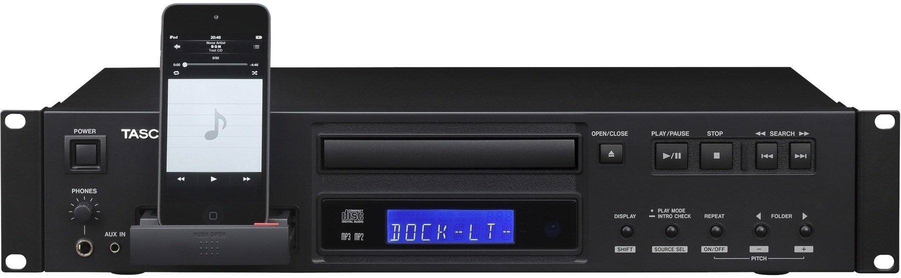 Teline DJ-soittimelle Tascam CD-200iL CD Player / iPod Dock
