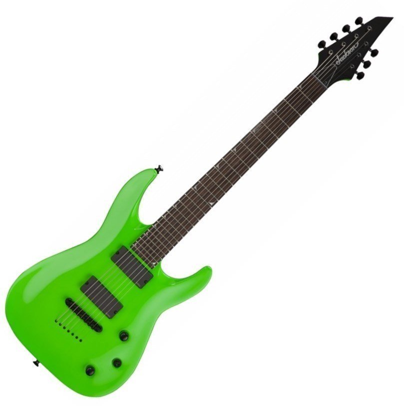 Guitarra elétrica de 7 cordas Jackson SLATTXMG3-7 Soloist Slime Green