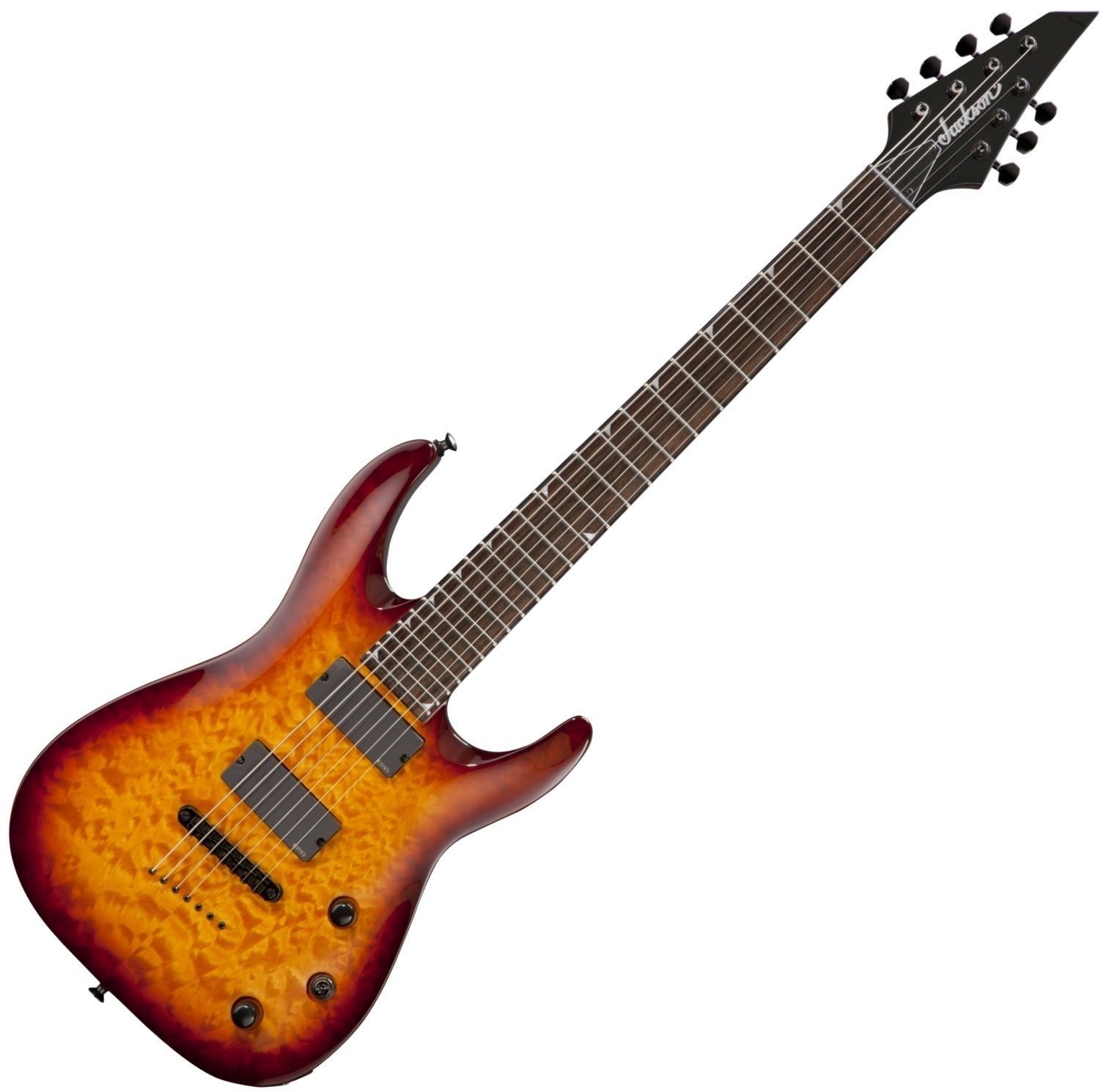 7-strenget elektrisk guitar Jackson SLATTXMGQ3-7 Soloist Tobacco Sunburst