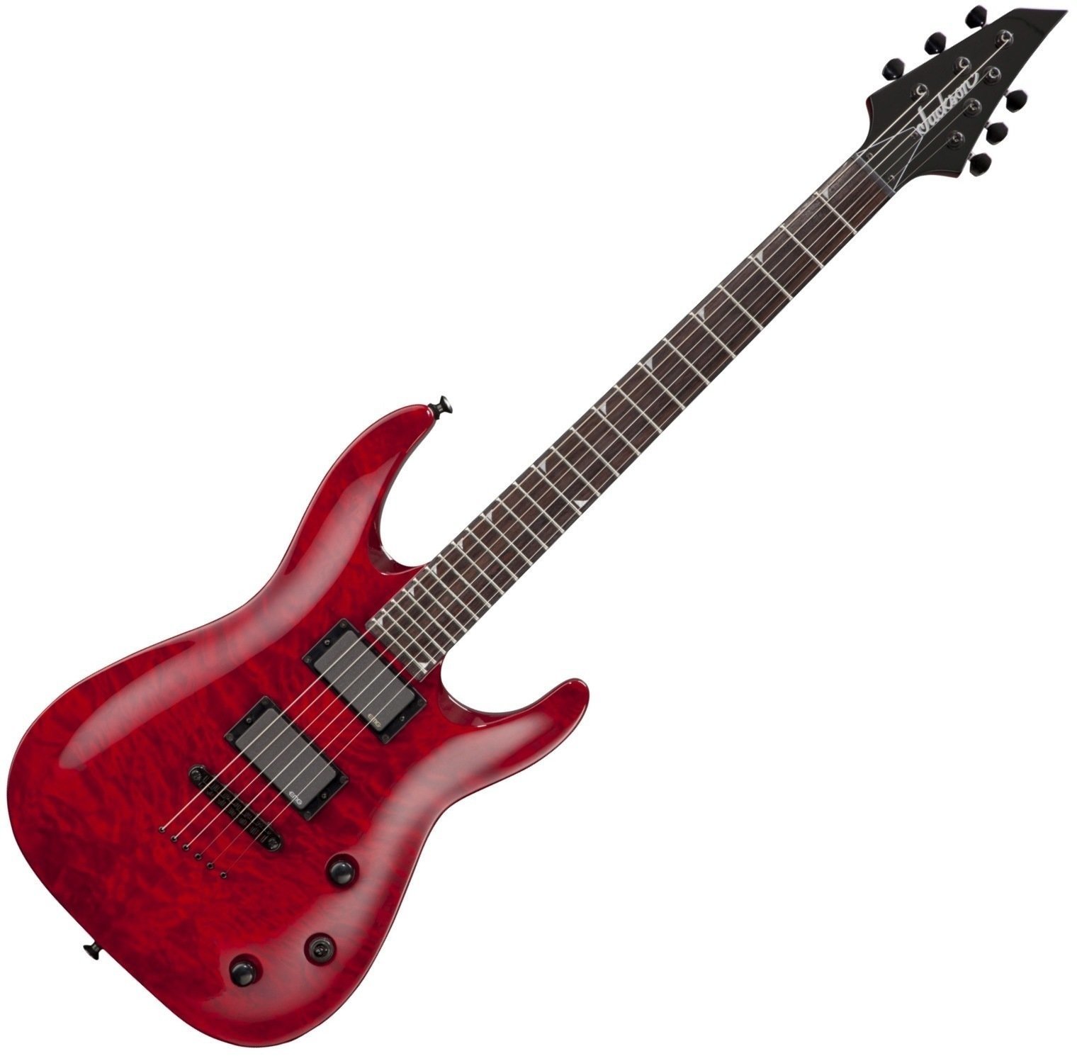 Elektromos gitár Jackson SLATTXMGQ3-6 Soloist Trans Red