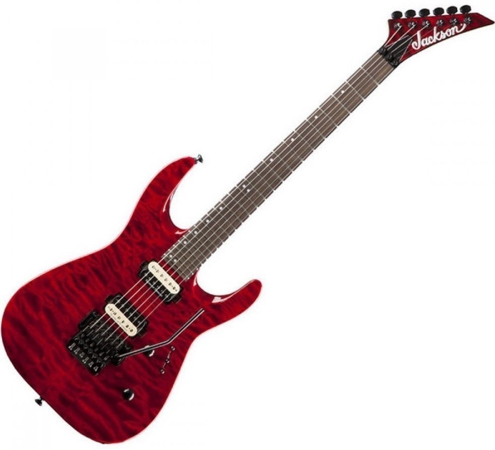 Guitarra elétrica Jackson Pro Series DK2MQ Transparent Red