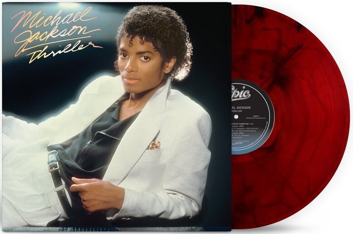Disc de vinil Michael Jackson - Thriller (Reissue) (Limited Edition) (Red & Black Marble Coloured) (LP)