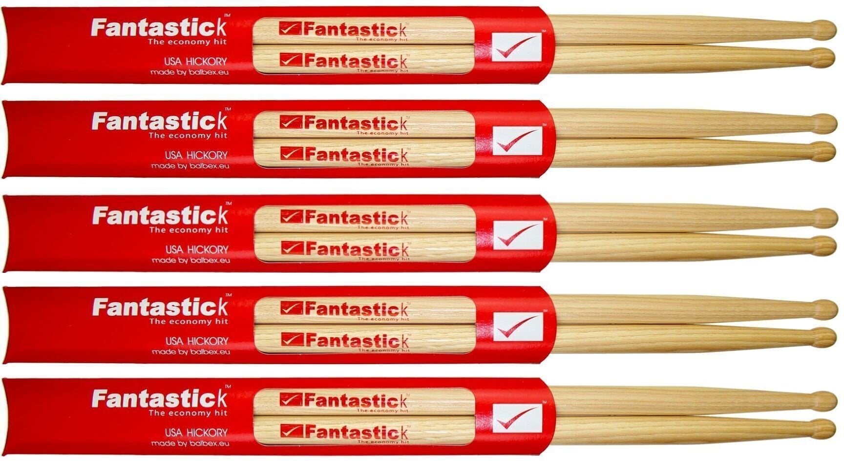 Drumsticks Balbex Fantastick Rockman 5 Pairs Drumsticks