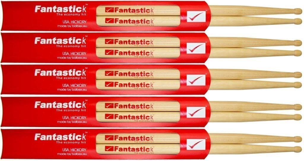 Drumsticks Balbex Fantastick 2A Ride 5 Pairs Drumsticks