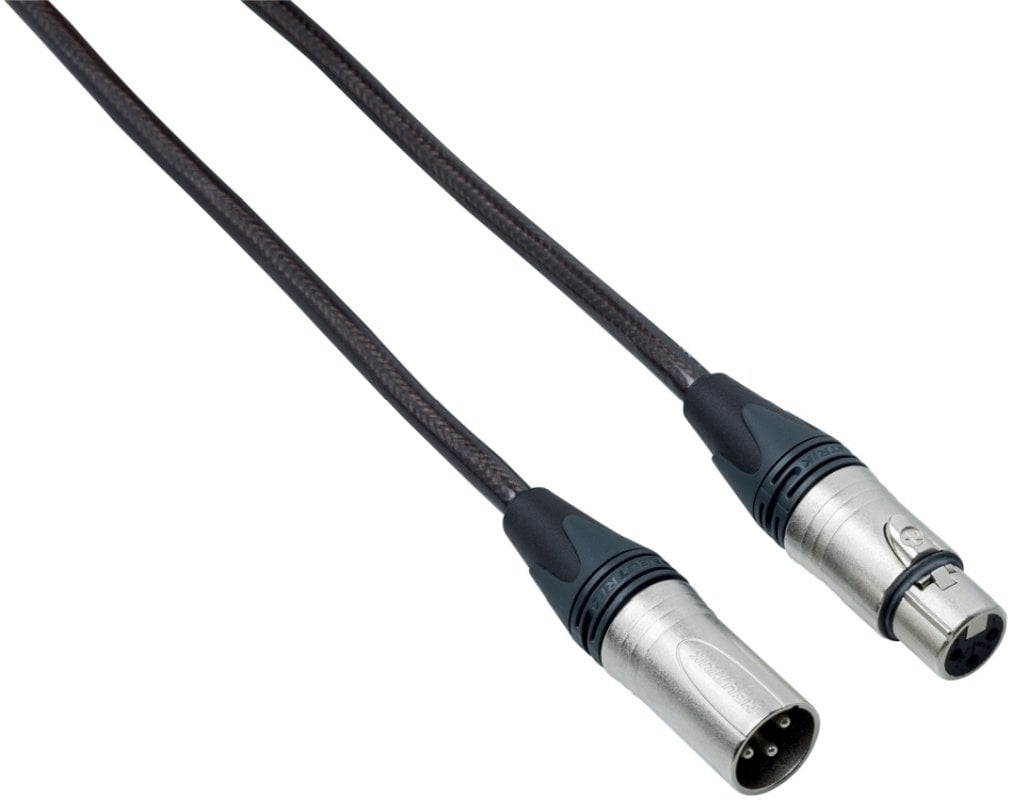 Câble pour microphone Bespeco NCMB300T Noir-Transparente 3 m
