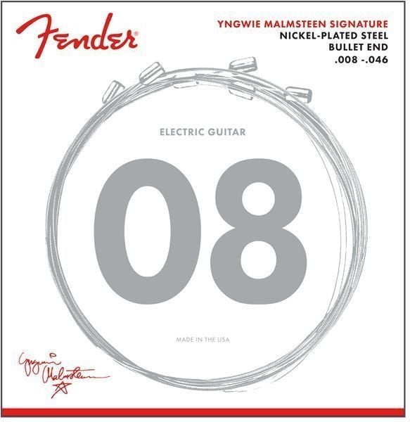 Cordas para guitarra elétrica Mi Fender Yngwie Malmsteen 8-46
