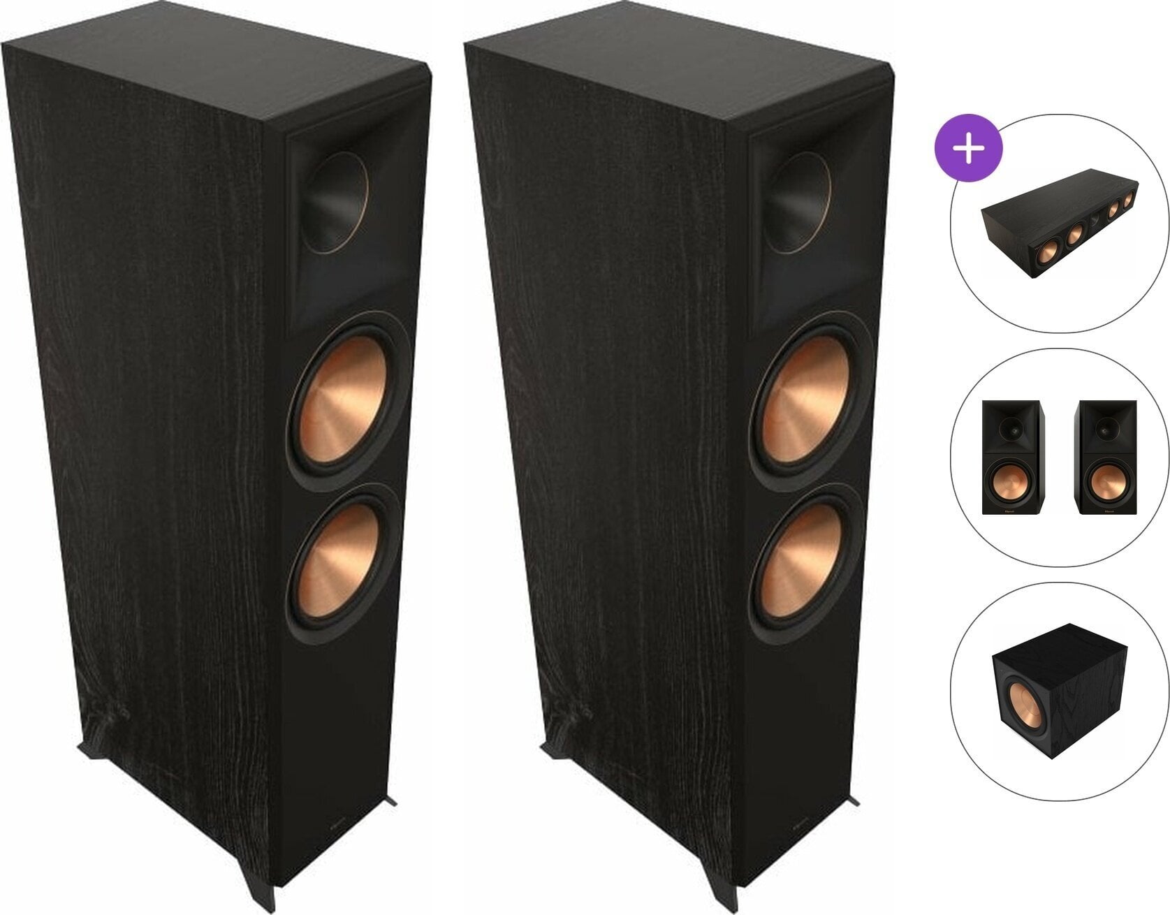 Hi-Fi põrandakõlar Klipsch RP-8000F II Premium SET Hi-Fi põrandakõlar Ebony
