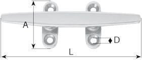 Taquet amarrage Allroundmarin Deck Cleat SS AISI316 125mm Taquet amarrage