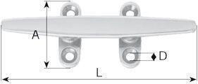 Knaga Allroundmarin Deck Cleat SS AISI316 125mm 125 mm Knaga