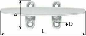 Клема Allroundmarin Deck Cleat Stainless Steel AISI316 125mm - 1
