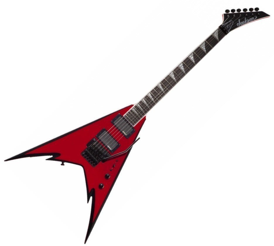Elektrische gitaar Jackson PDX-2 Demmelition King V Red with Black Bevels