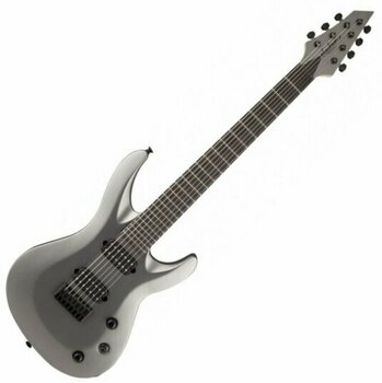 7-string Electric Guitar Jackson USA Select B7MG Satin Gray with Case - 1