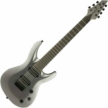 7-string Electric Guitar Jackson USA Select B7MG Deluxe Satin Gray with Case - 1