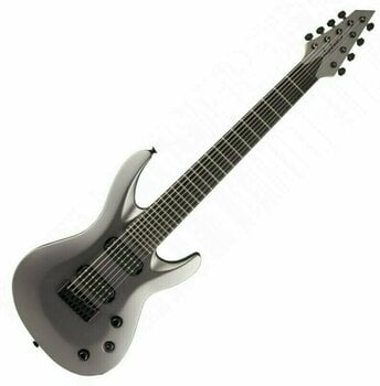 8-string electric guitar Jackson USA Select B8MG Deluxe Satin Gray with Case - 1