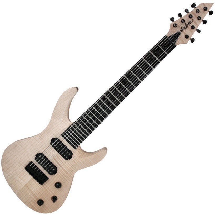 8-strängad elgitarr Jackson USA Select B8 Deluxe Au Natural with Case