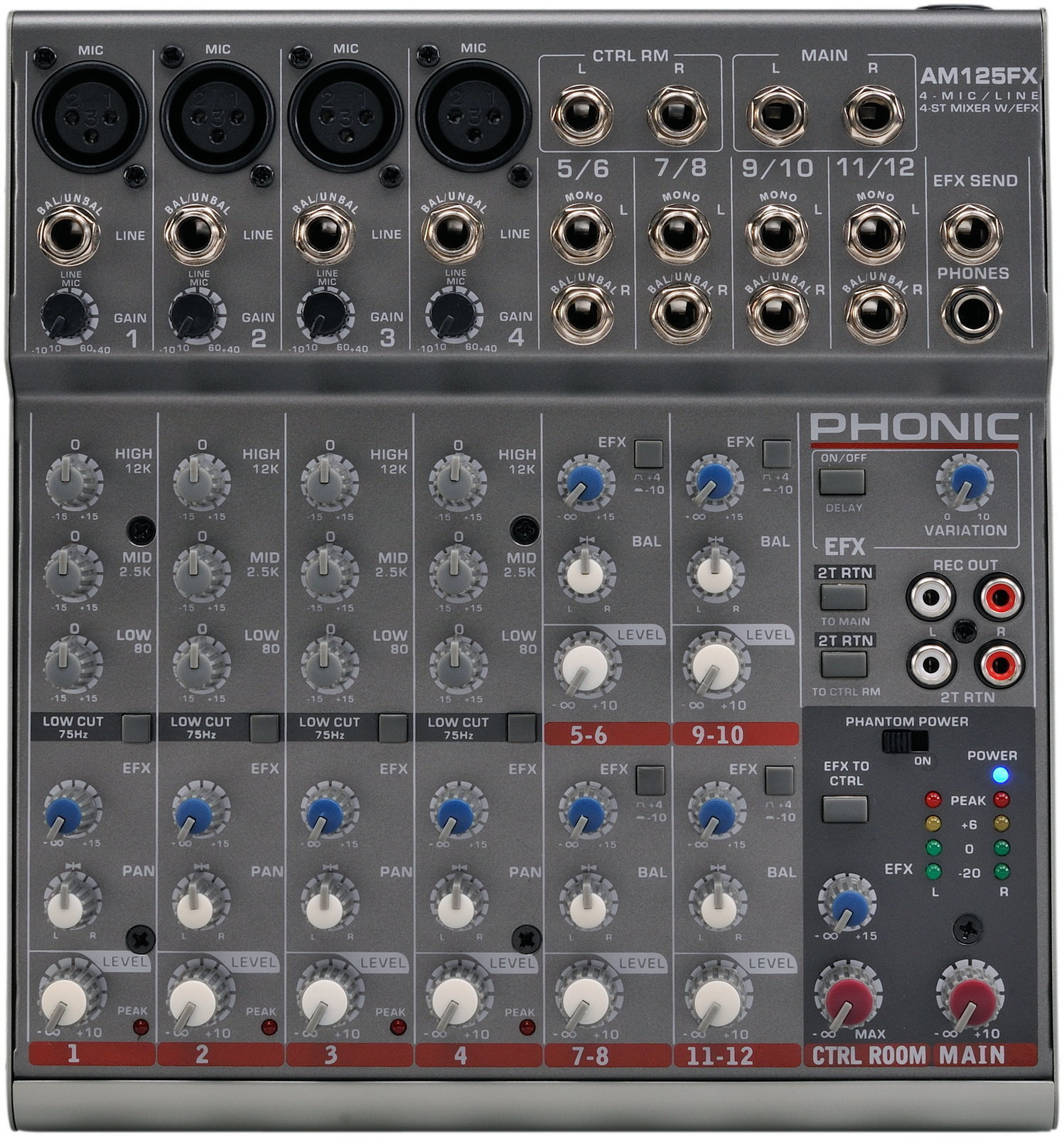 Table de mixage analogique Phonic AM 125FX