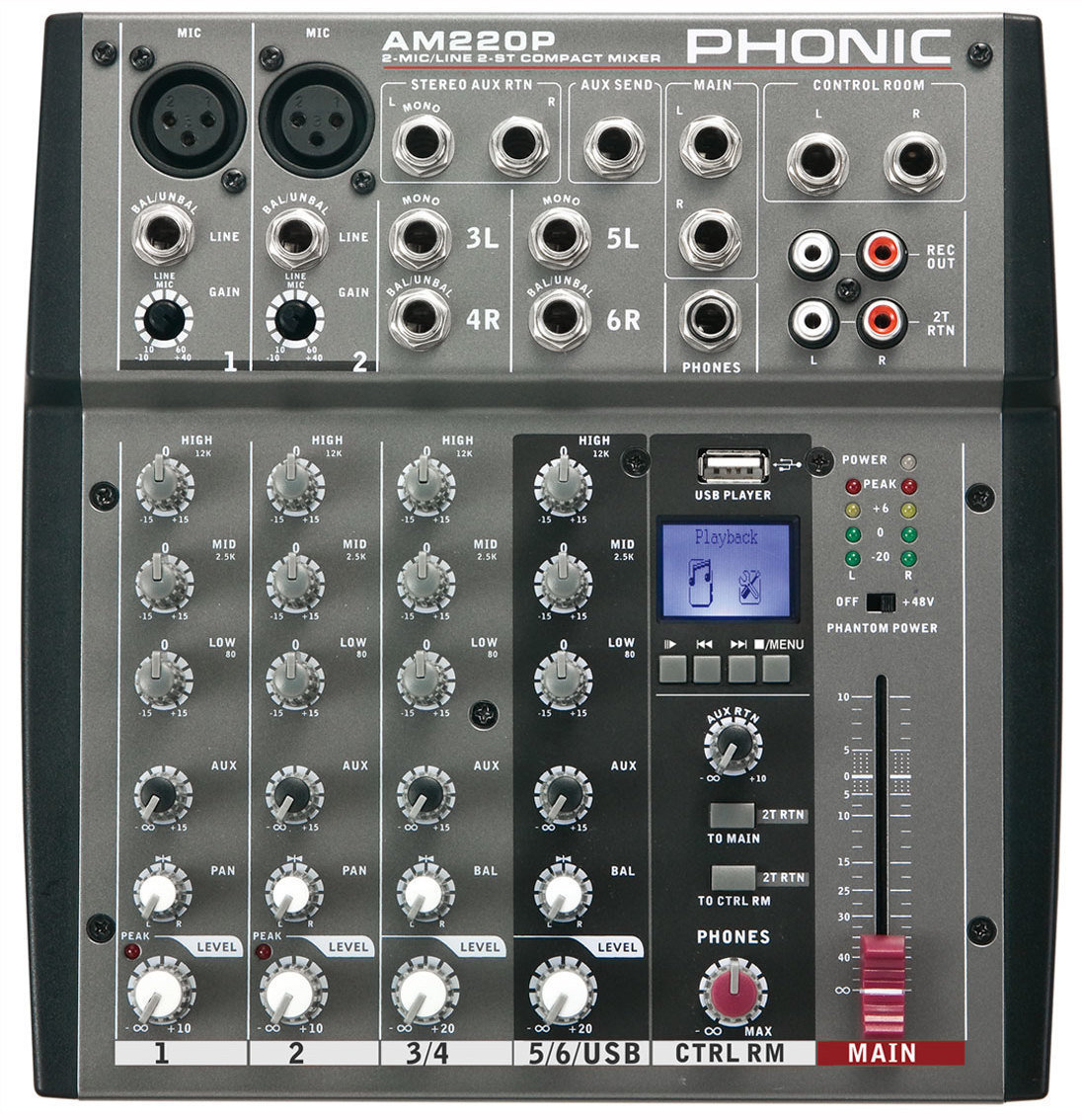 Analoges Mischpult Phonic AM220P