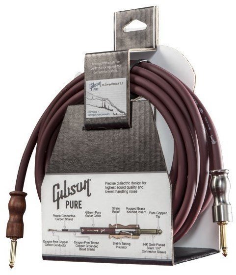 Hangszerkábel Gibson CAB25-CH Instrument Cable Cherry