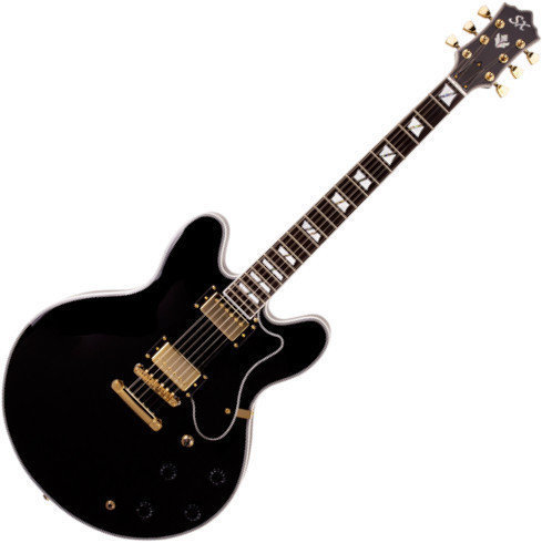 Halbresonanz-Gitarre SX SX GG 5 CUS BK