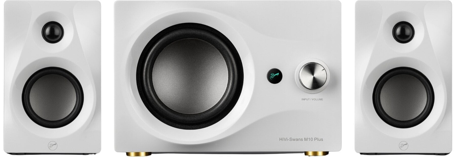 Hi-Fi boekenplankluidspreker Swan M10 Plus 2.1 Hi-Fi boekenplankluidspreker