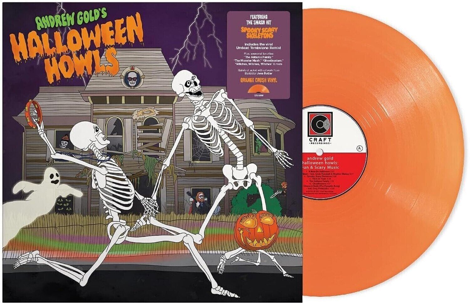 Disc de vinil Andrew Gold - Halloween Howls: Fun & Scary Music (Translucent Orange Crush Coloured) (LP)