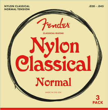 Nylonové struny pre klasickú gitaru Fender 100 Classical Nylon Tie End - 1
