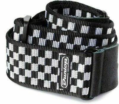 Gitarrband i textil Dunlop D38-31BK B&W Check Gitarrband i textil - 1